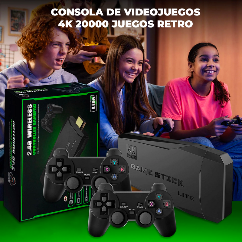 GameStick 4K™  Consola de Videojuegos 20.000 Juegos Retro